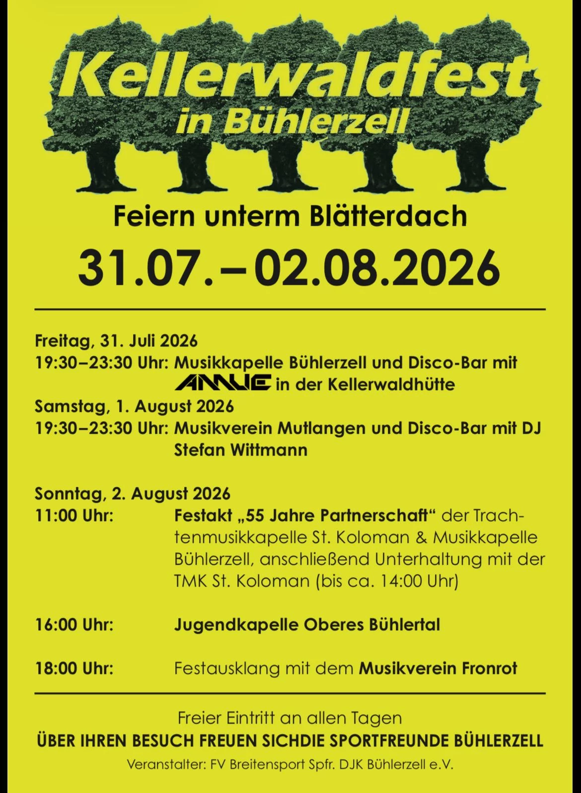Plakat Kellerwaldfest 2026